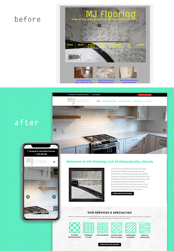 MJ Flooring before and after